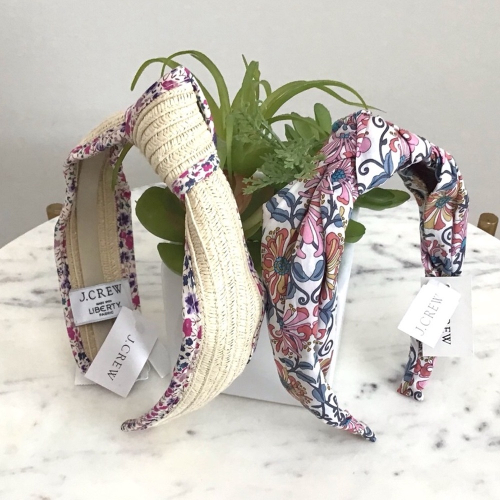 J. CREW Liberty London Print Set of Two Headbands New With Tag - Picture 2 of 11